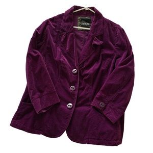 Vintage MXM Purple Velour Jacket Sz 16-18